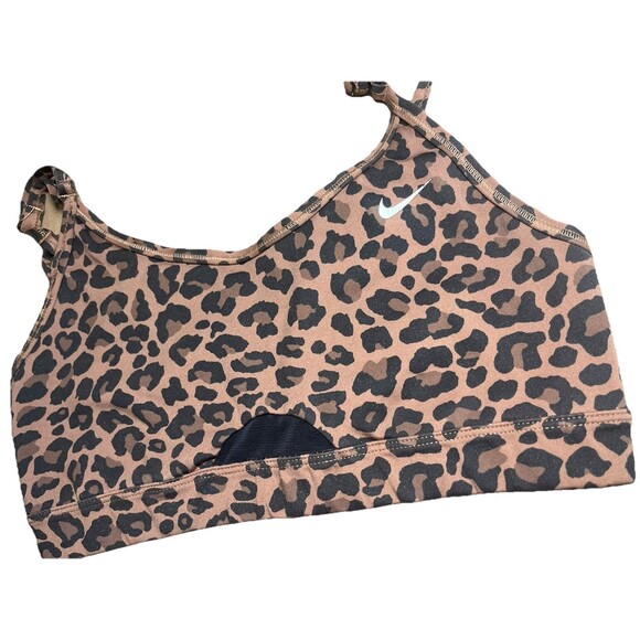 Nike Sports Bra Leopard Styling Cheetah See Through Missing Padding & Tags Sz S - Picture 4 of 9